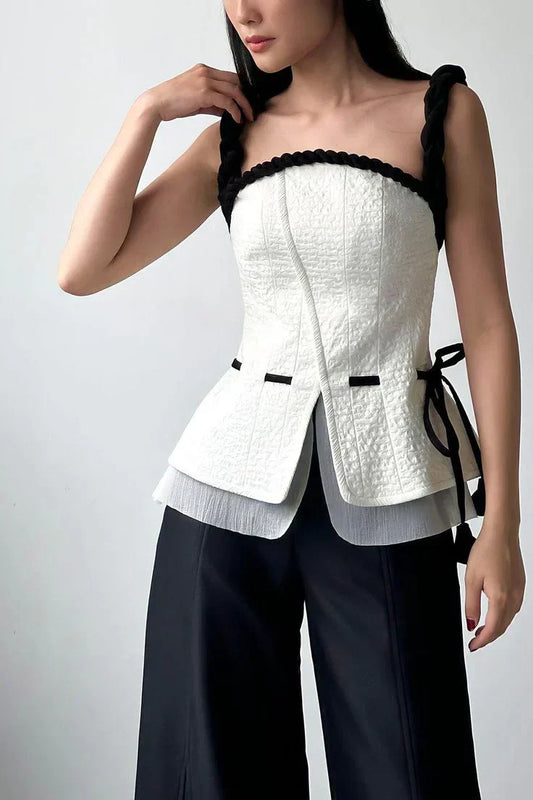 Stijlvolle Peplum Blouse met Ronde Hals